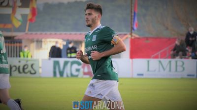 Sergio Sánchez durante un encuentro con la SD Tarazona