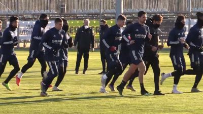 Imagen del entrenamiento de este miércoles