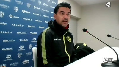 Míchel Sánchez durante la rueda de prensa.