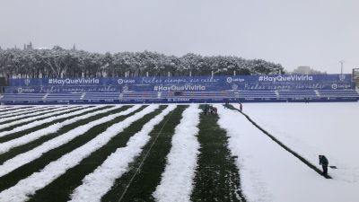 Estado que presenta El Alcoraz en la mañana de este domingo.