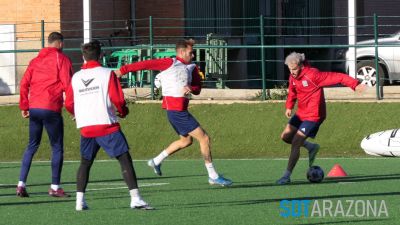 Imagen de un entrenamiento de la SD Tarazona.