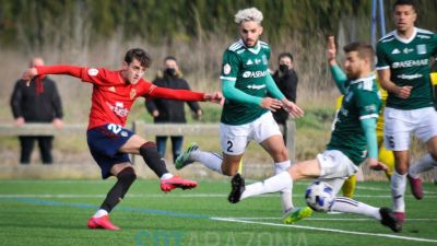 La SD Tarazona durante el partido ante Osasuna B. Foto: SD Tarazona.