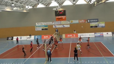 El CV Teruel durante el partido.