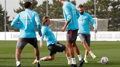 Imagen del entrenamiento del Real Madrid. Foto: Real Madrid.com