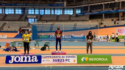 Meritxell Benito, a la izquierda, en el podio del Campeonato de España Sub-23.
