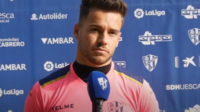 El guardameta de la SD Huesca, Álvaro Fernández