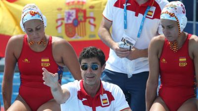 Miki Oca durante un encuentro con la Selección Española