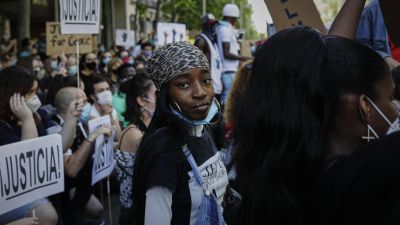 Concentración en Madrid por la muerte de George Floyd