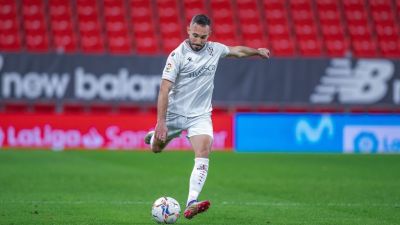 David Ferreiro, en un partido con la SD Huesca esta temporada.