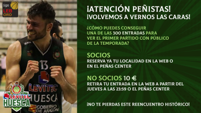 Levitec Huesca jugará con publico a partir de este fin de semana.
