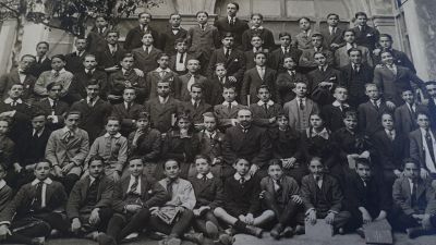 Orla con antiguos alumnos del Instituto Goya