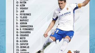 Esta es la convocatoria del duelo ante el Mirandés de este lunes.
