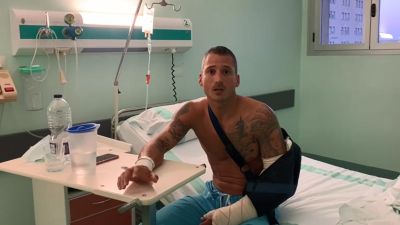 Cristian Moratiel en el hospital
