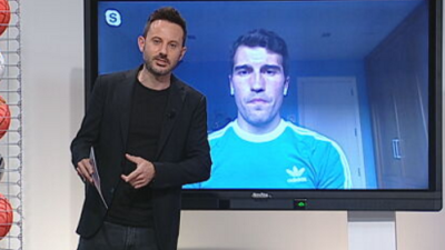 Zapater, durante la entrevista. (Imagen: Aragón Deporte).