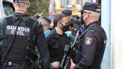 Guardias Civiles en el juicio contra Norbert Feher, en la Audiencia de Teruel.