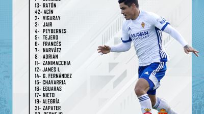 Grafismo de la convocatoria. Imagen: Real Zaragoza.