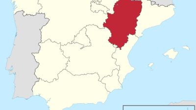 Aragón, en el mapa de España