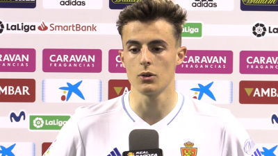 Tras el partido del Real Zaragoza han estado en la zona mixta Alejandro Francés y Álvaro Tejero