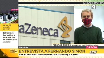 Fernando Simón en el programa 'Aquí y Ahora'.