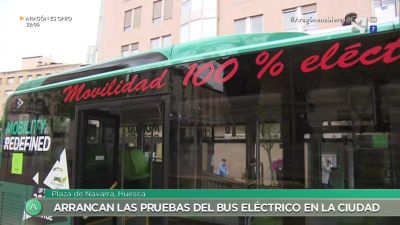 Bus eléctrico en Huesca, en pruebas