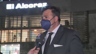 Manolo Torres durante la entrevista en Aragón Deporte.