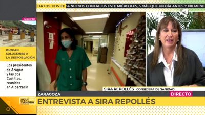 Sira Repollés, durante la entrevista en el programa Aquí y Ahora