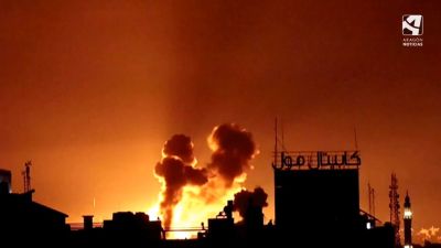 Bombardeos nocturnos en Gaza.