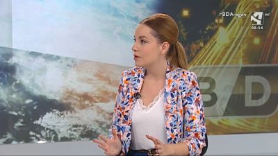 La consejera Maru Díaz en el programa 'Buenos Días Aragón' de Aragón TV.