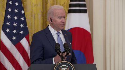 Joe Biden durante su comparecencia en la Casa Blanca.