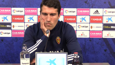 Alberto Zapater durante la rueda de prensa.