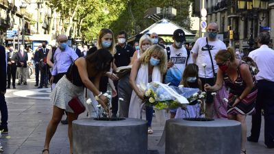 Homenaje a las víctimas de los atentados de Barcelona y Cambrils.
