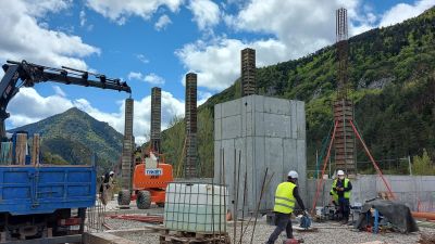 Obras de la depuradora de Ansó (Imagen: DGA)