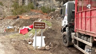 Obras en el congosto de Ventamillo.
