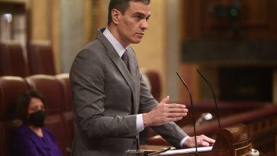 Pedro Sánchez, durante una intervención en el Congreso