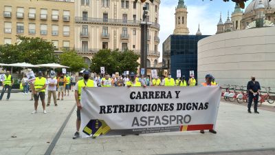 Imagen de la concentración de este sábado en Zaragoza.