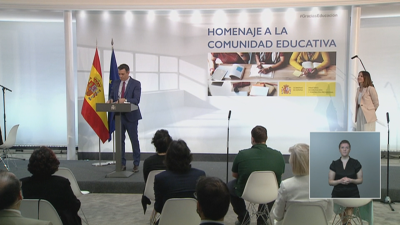 Homenaje en La Moncloa a la comunidad educativa.