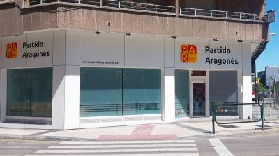 Sede del Partido Aragonés en Zaragoza (Ana Ortiz Publicidad).