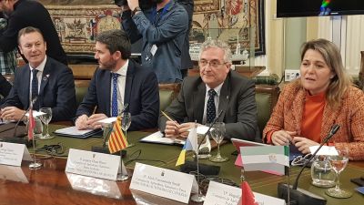 Joaquín Olona, en la reunión extraordinaria del Ministerio de Agricultura, Pesca y Alimentación con las Comunidades Autónomas (EP).