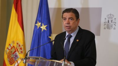 El ministro de Agricultura, Pesca y Alimentación, Luis Planas, comparece en rueda de prensa, antes de presidir el Consejo Consultivo de Política Agraria, en la sede del Ministerio (EP).