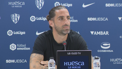 Marc Mateu, durante su presentación este miércoles en El Alcoraz.