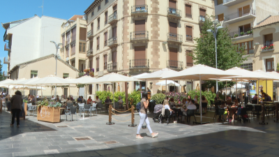 Zona de terrazas en Jaca.