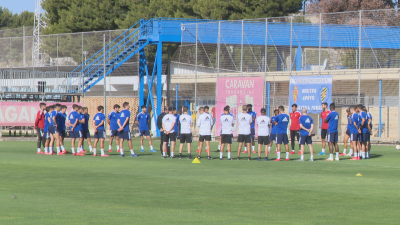 Imagen de un entrenamiento del Real Zaragoza. Imagen: Aragón Deporte.
