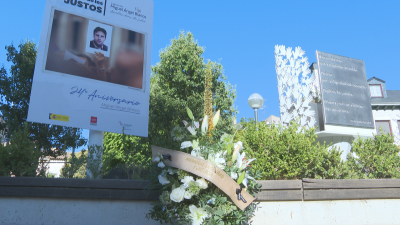 Recuerdo a Miguel Ángel Blanco en la plaza San Antonio de Huesca.