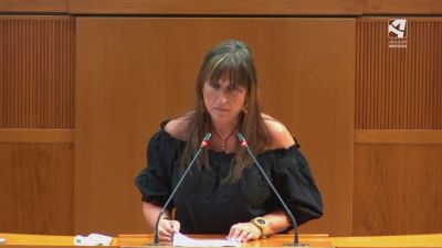 La consejera de Sanidad, Sira Repollés, este lunes en las Cortes.