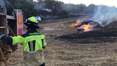 Fuego declarado en Caladrones, Huesca.