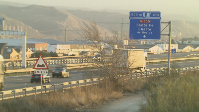 Autovía A-23 a su paso por Cuarte de Huerva.