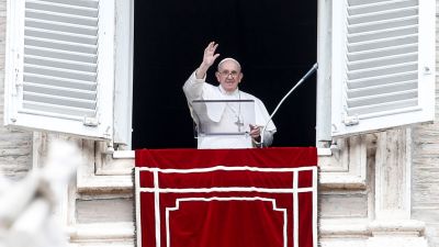 El papa Francisco este domingo en El Vaticano.