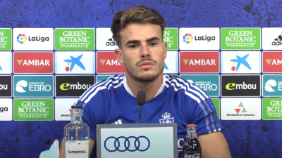 Pep Chavarría, durante su rueda de prensa de este lunes.