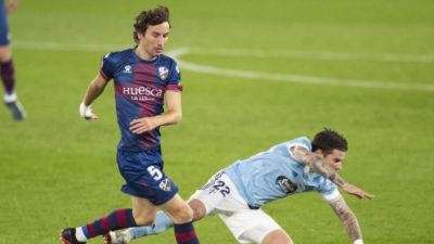 Pedro Mosquera, durante un encuentro ante el Celta.