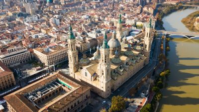 Vista aérea de Zaragoza.
